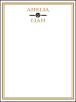 Fitzgerald Letterpress Thank You Card Flat Design Small