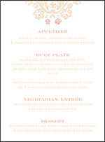 Fleur Letterpress Menu Design Small