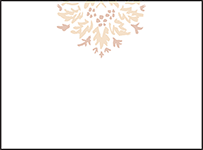 Fleur Letterpress Placecard Flat Design Small