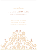 Fleur Letterpress Save The Date Design Small