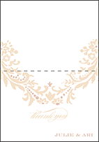 Fleur Letterpress Thank You Card Fold Design Small