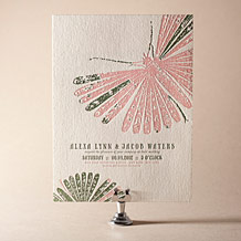 Flit Letterpress Invitation Design Small