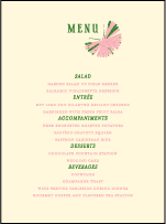 Flit Letterpress Menu Design Small