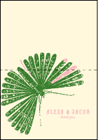 Flit Letterpress Thank You Card Fold Design Small