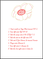 Floral Wreath Letterpress Direction Design Small