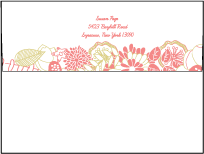 Floral Wreath Letterpress Envelope Design Small