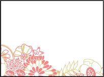 Floral Wreath Letterpress Placecard Flat Design Small
