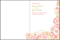 Floral Wreath Letterpress Program Design Small