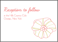 Floral Wreath Letterpress Reception Design Small