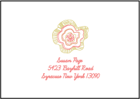 Floral Wreath Letterpress Reply Envelope Design Small