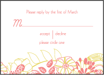 Floral Wreath Letterpress Reply Design Small