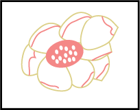 Floral Wreath Letterpress Stamp Design Small