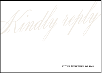 Florian Script Letterpress Reply Design Small