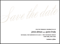 Florian Script Letterpress Save The Date Design Small