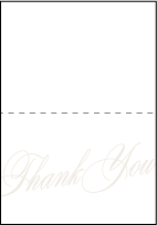 Florian Script Letterpress Thank You Card Fold Design Small