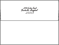 Flourish Letterpress Envelope Design Small