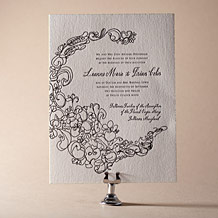 Flourish Letterpress Invitation Design Small