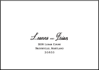 Flourish Letterpress Reply Envelope Design Small