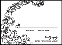 Flourish Letterpress Reply Design Small