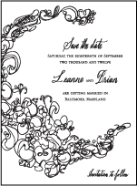Flourish Letterpress Save The Date Design Small