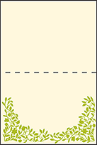 French Quarter Letterpress Placecard Fold Design Small