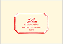 French Quarter Letterpress Reply Envelope Design Small