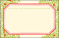 French Quarter Letterpress Reply Postcard Front Design Small