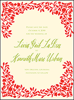 French Quarter Letterpress Save The Date Design Small