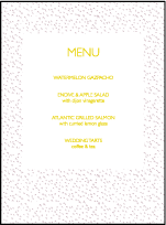Fresh Letterpress Menu Design Small