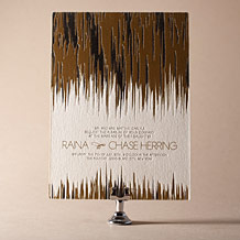 Fugue Letterpress Invitation Design Small