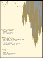 Fugue Letterpress Menu Design Small