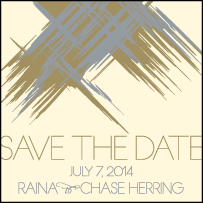 Fugue Letterpress Save The Date Design Small