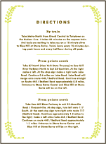 Garden Vine Letterpress Direction Design Small