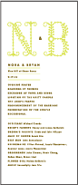 Garden Vine Letterpress Program Tea Design Small
