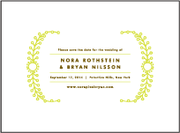 Garden Vine Letterpress Save The Date Design Small