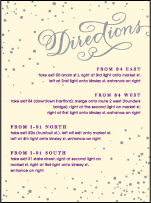 Gilded Romance Letterpress Direction Design Small