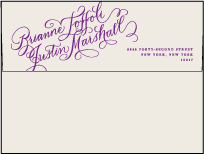 Gilded Romance Letterpress Envelope Design Small