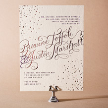 Gilded Romance Letterpress Invitation Design Small