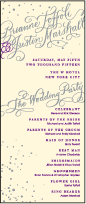 Gilded Romance Letterpress Program Tea Design Small