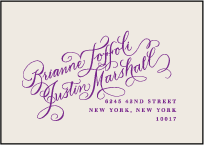 Gilded Romance Letterpress Reply Envelope Design Small