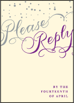 Gilded Romance Letterpress Reply Design Small