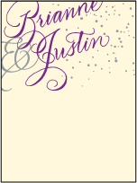Gilded Romance Letterpress Thank You Card Flat Design Small