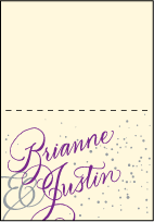 Gilded Romance Letterpress Thank You Card Fold Design Small