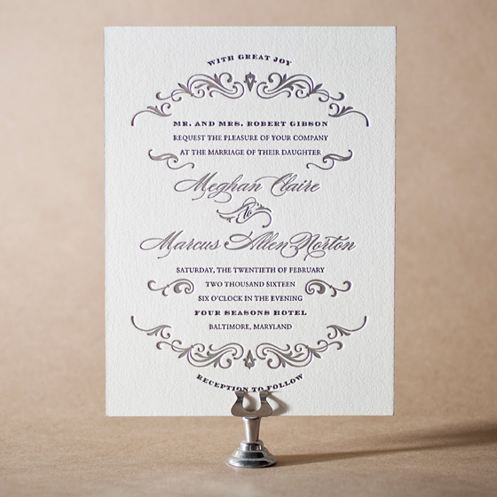 Gilford Letterpress Invitation Design Small