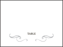 Gilford Letterpress Placecard Flat Design Small