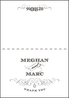 Gilford Letterpress Thank You Card Fold Design Small
