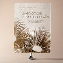 Glamorous Blooms Letterpress Invitation Design Small