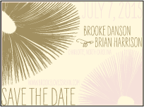 Glamorous Blooms Letterpress Save The Date Design Small
