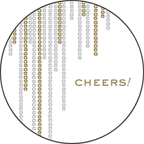 Glitterati Letterpress Coaster Design Small