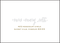 Glitterati Letterpress Reply Envelope Design Small